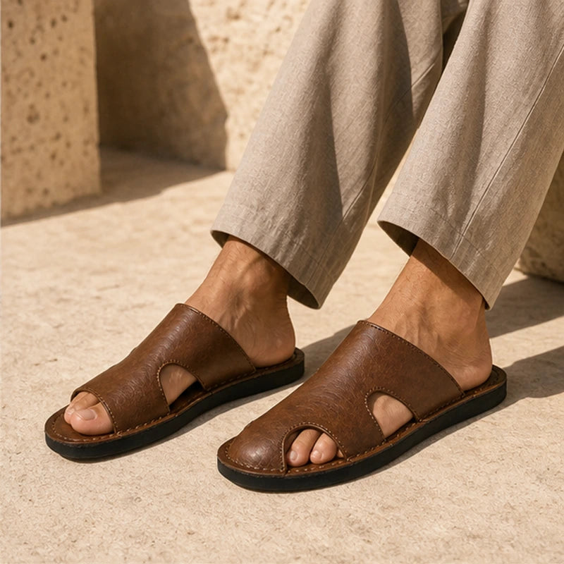 Westborough Leather Sandals - Brown - leather sandals - Michael Verde - Image 3