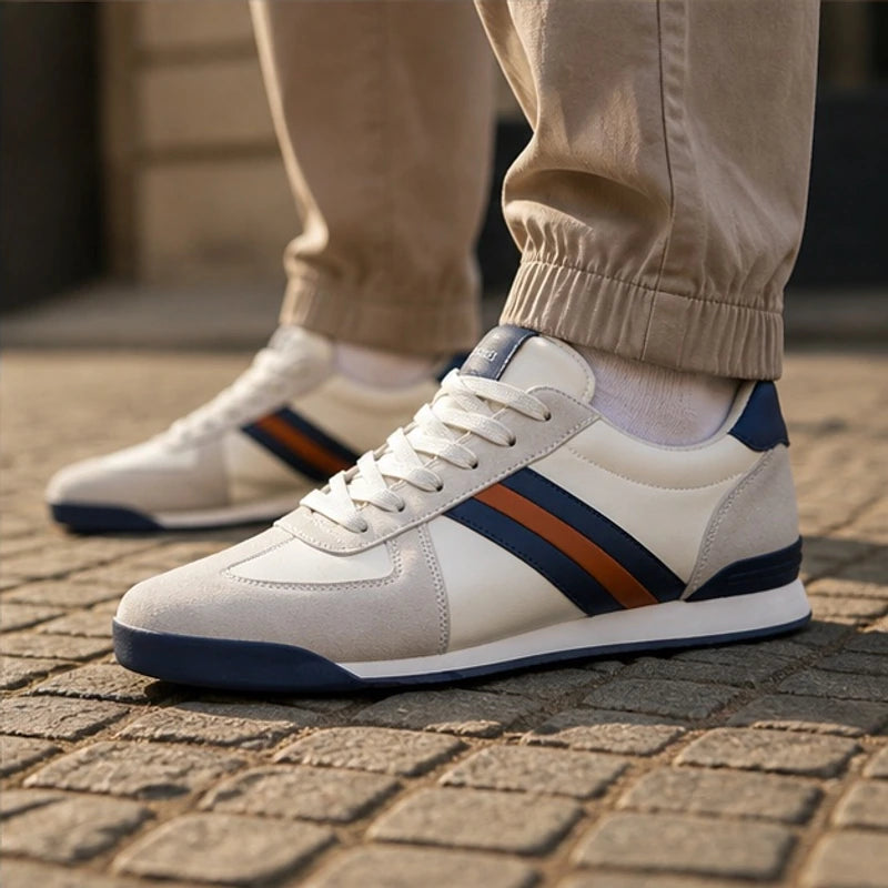 Westmere Retro Leather Sneaker - Gray - Sneakers - Michael Verde - Image 1