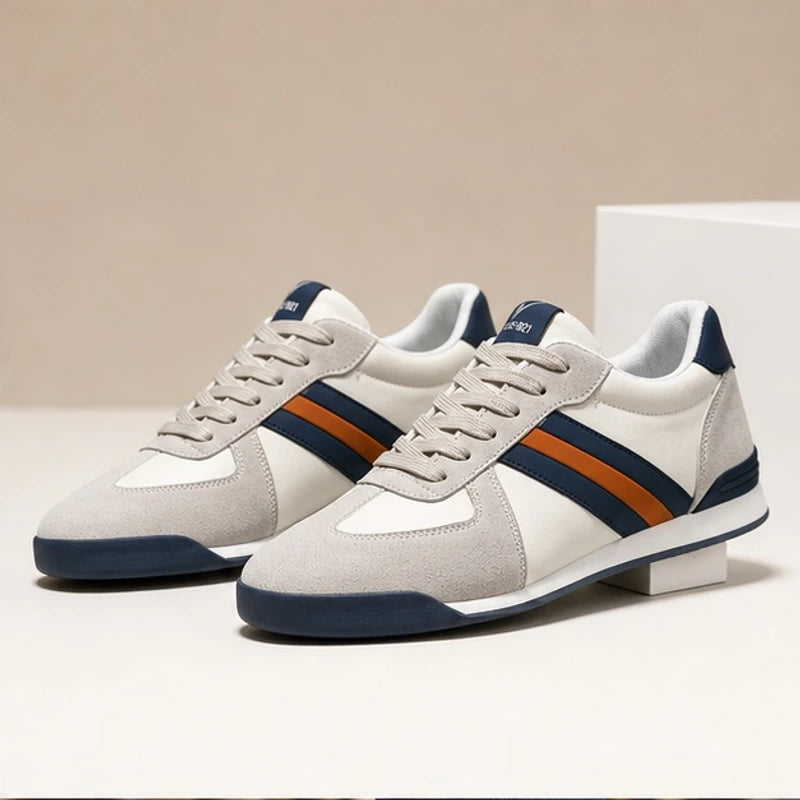 Westmere Retro Leather Sneaker - Gray - retro sneakers - Michael Verde - Image 3